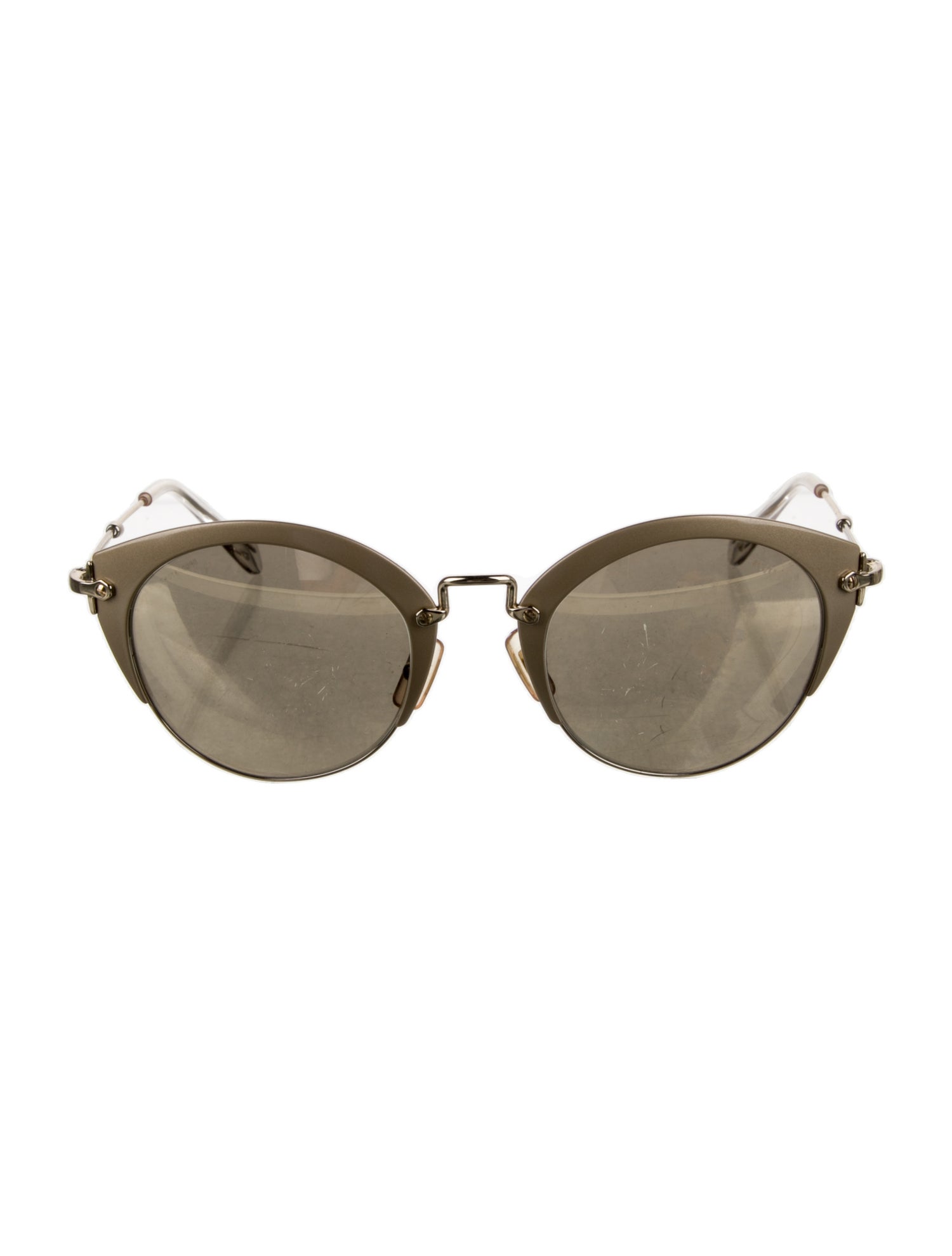 Miu Miu Cat-Eye Mirrored Sunglasses