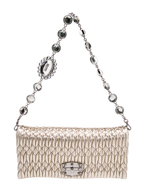 Miu Miu Leather Iconic Crystal Cloqué