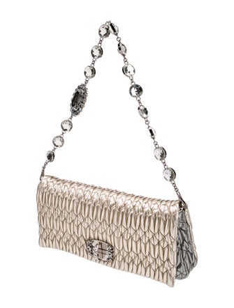 Miu Miu Leather Iconic Crystal Cloqué