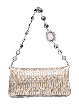 Miu Miu Leather Iconic Crystal Cloqué