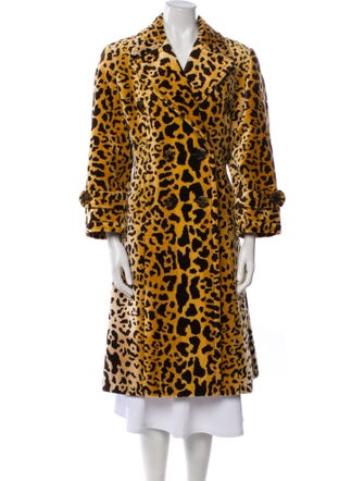 Miu Miu 2020 Animal Print Faux Fur Coat