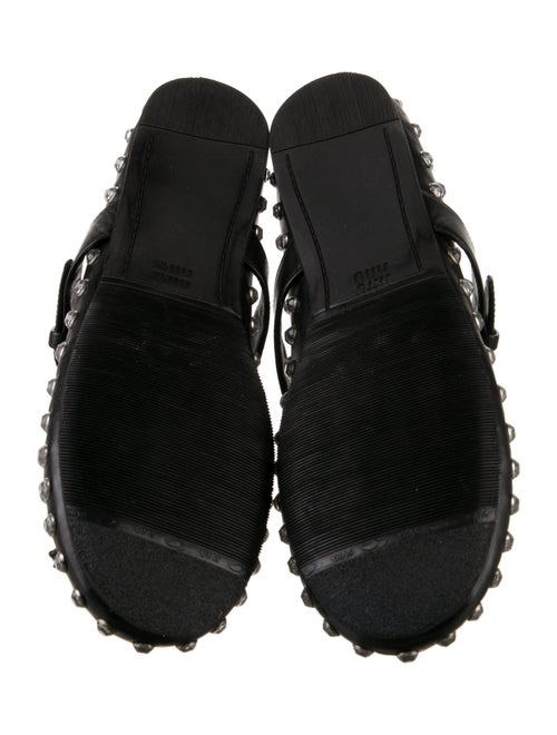 Miu Miu Leather Patterned Mary Jane Flats