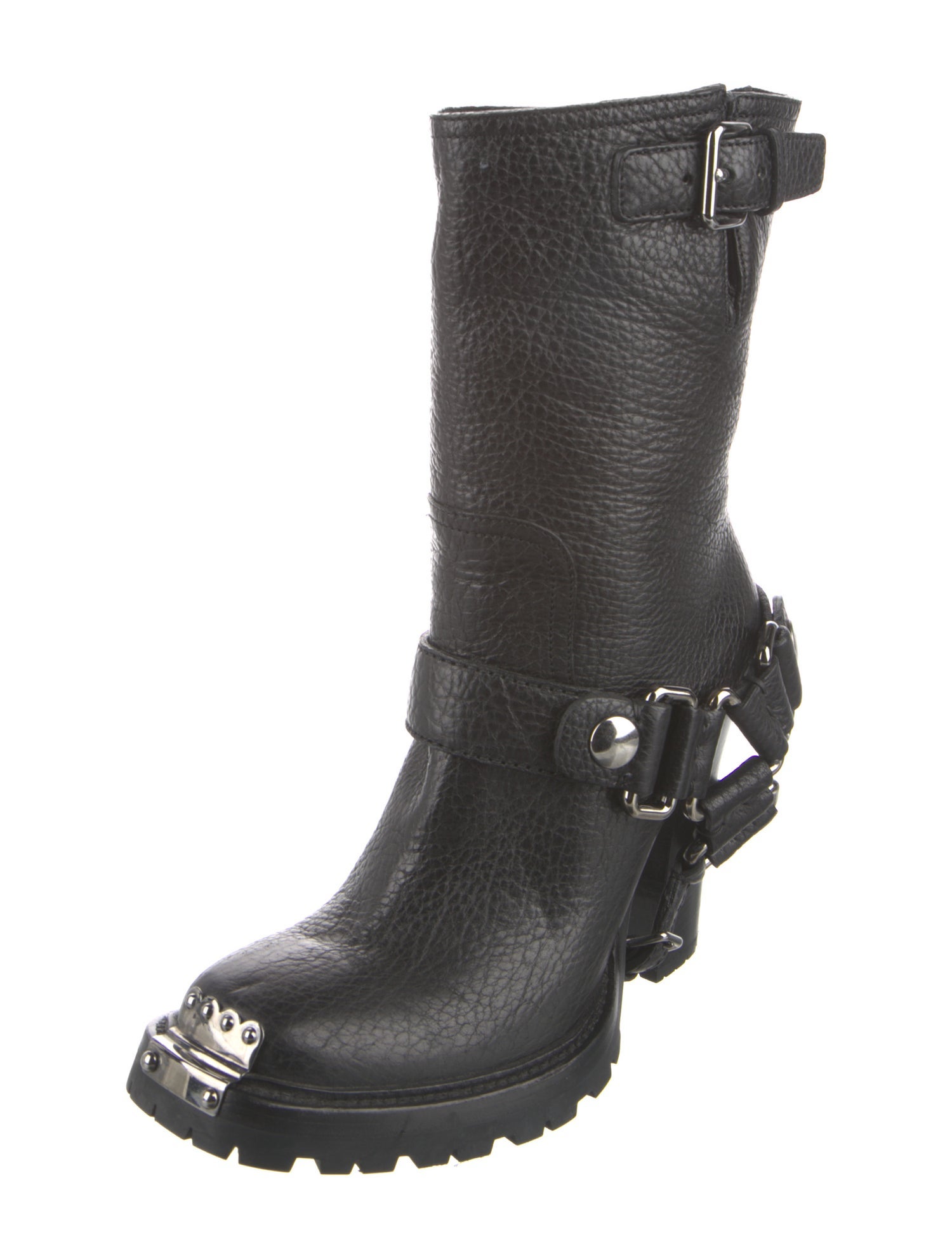 Miu Miu Leather Moto Boots