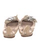Miu Miu Patent Leather Crystal Embellishments Ballet Flats