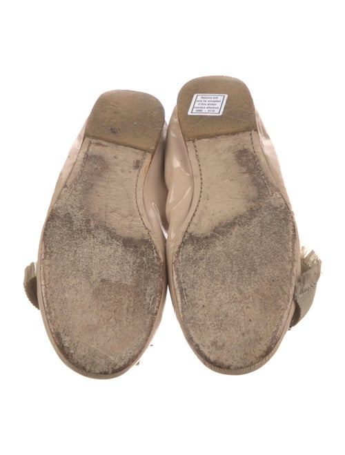 Miu Miu Patent Leather Crystal Embellishments Ballet Flats