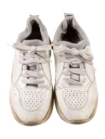 Miu Miu Patent Leather Colorblock Pattern Sneakers