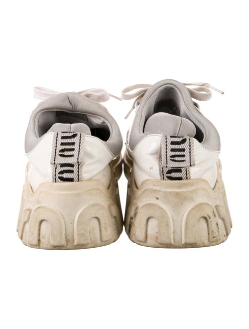 Miu Miu Patent Leather Colorblock Pattern Sneakers