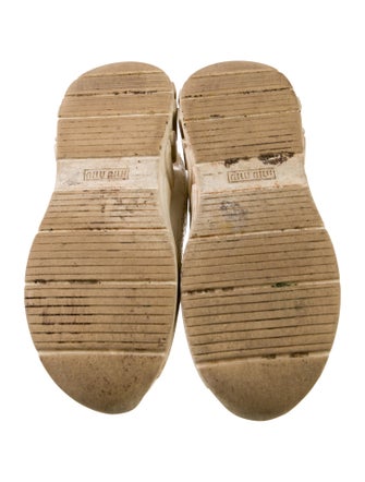 Miu Miu Patent Leather Colorblock Pattern Sneakers