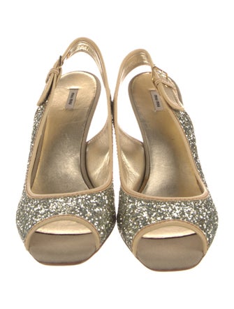 Miu Miu Leather Slingback Pumps