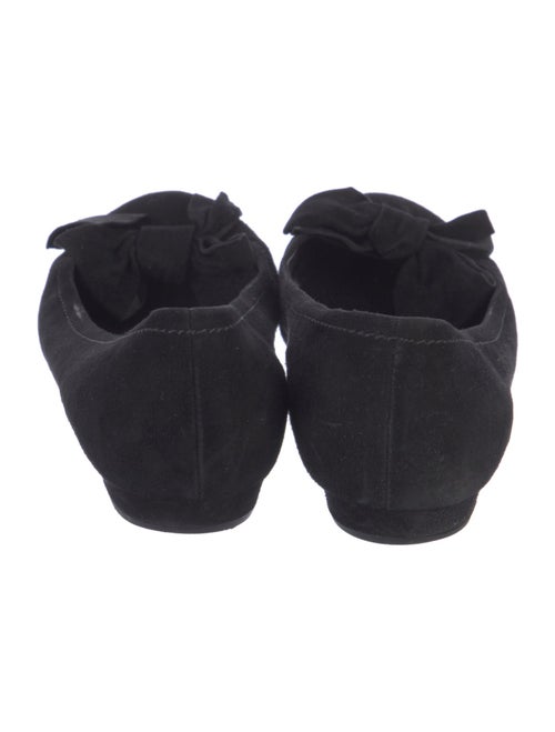 Miu Miu Suede Bow Accents Flats