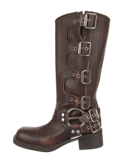 Miu Miu Leather Riding Boots