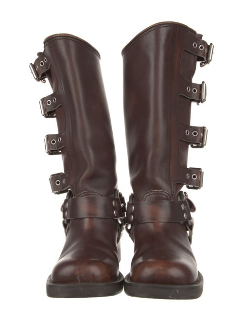 Miu Miu Leather Riding Boots