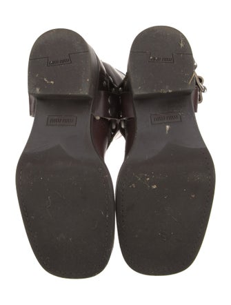 Miu Miu Leather Riding Boots