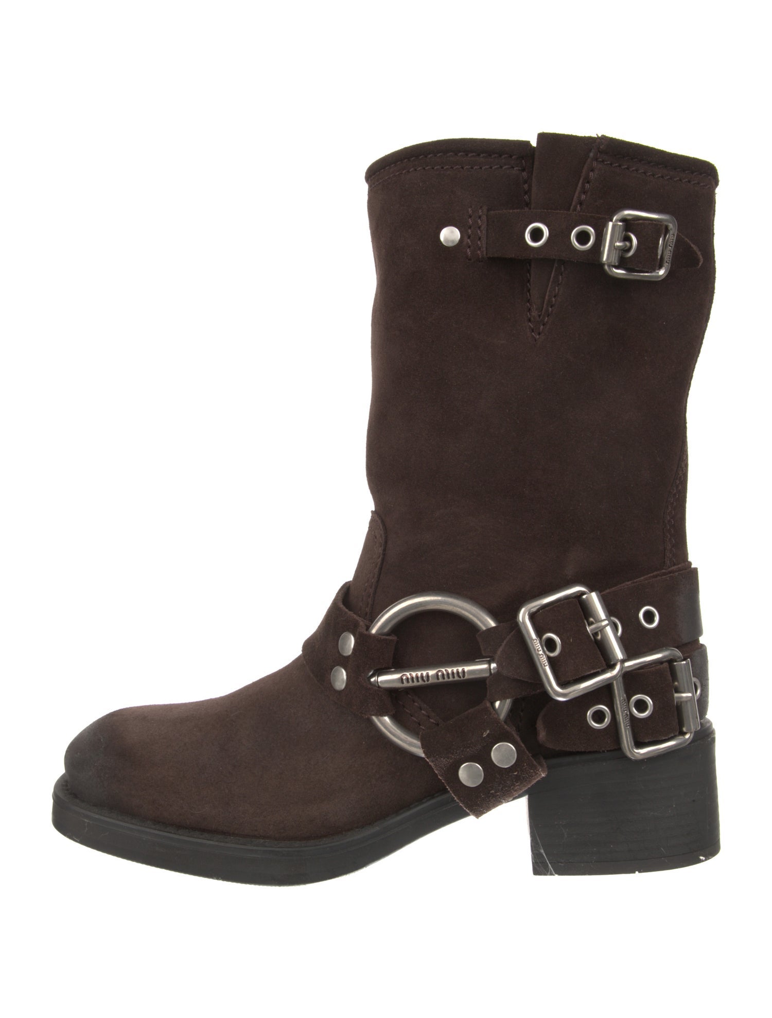 Miu Miu Leather Moto Boots