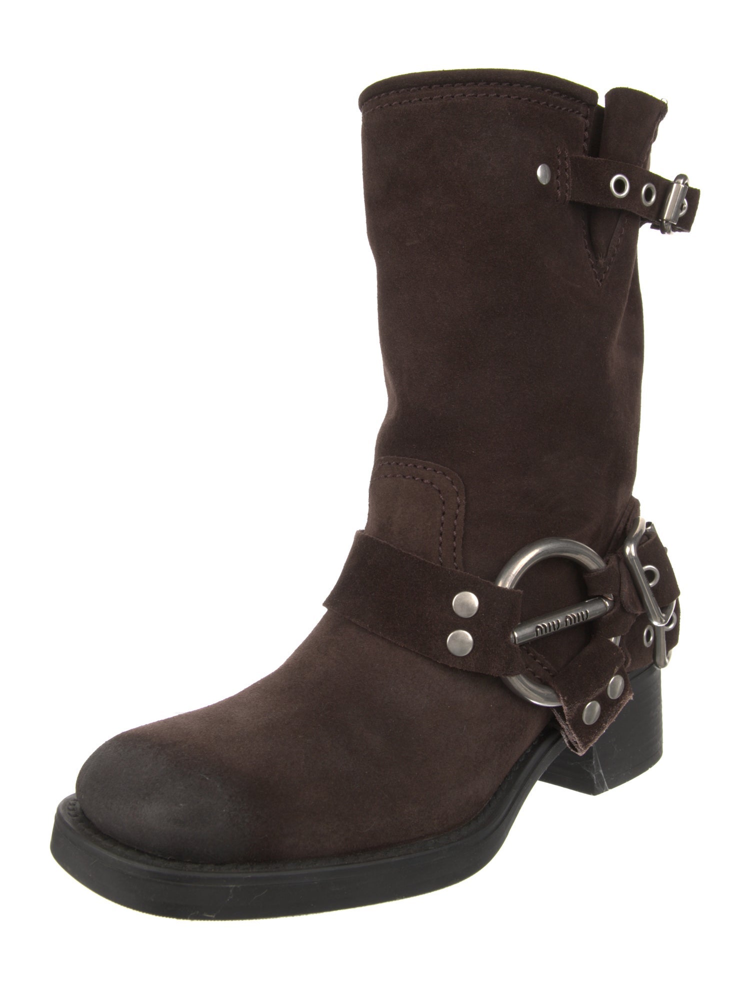 Miu Miu Leather Moto Boots