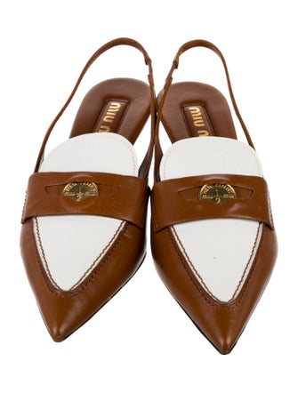 Miu Miu Leather Slingback Pumps