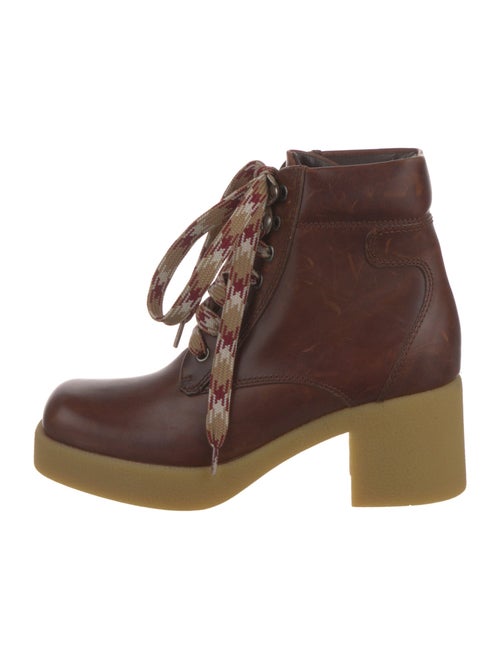 Miu Miu Leather Lace-Up Boots