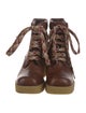 Miu Miu Leather Lace-Up Boots