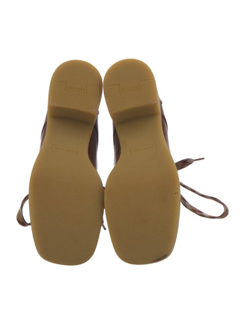 Miu Miu Leather Lace-Up Boots