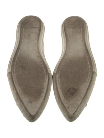 Miu Miu Patent Leather Crystal Embellishments Loafers