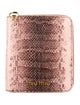 Miu Miu Leather Animal Print Compact Wallet