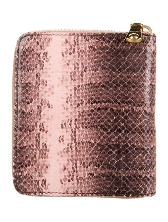 Miu Miu Leather Animal Print Compact Wallet