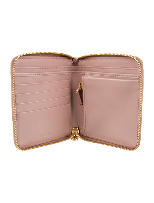 Miu Miu Leather Animal Print Compact Wallet