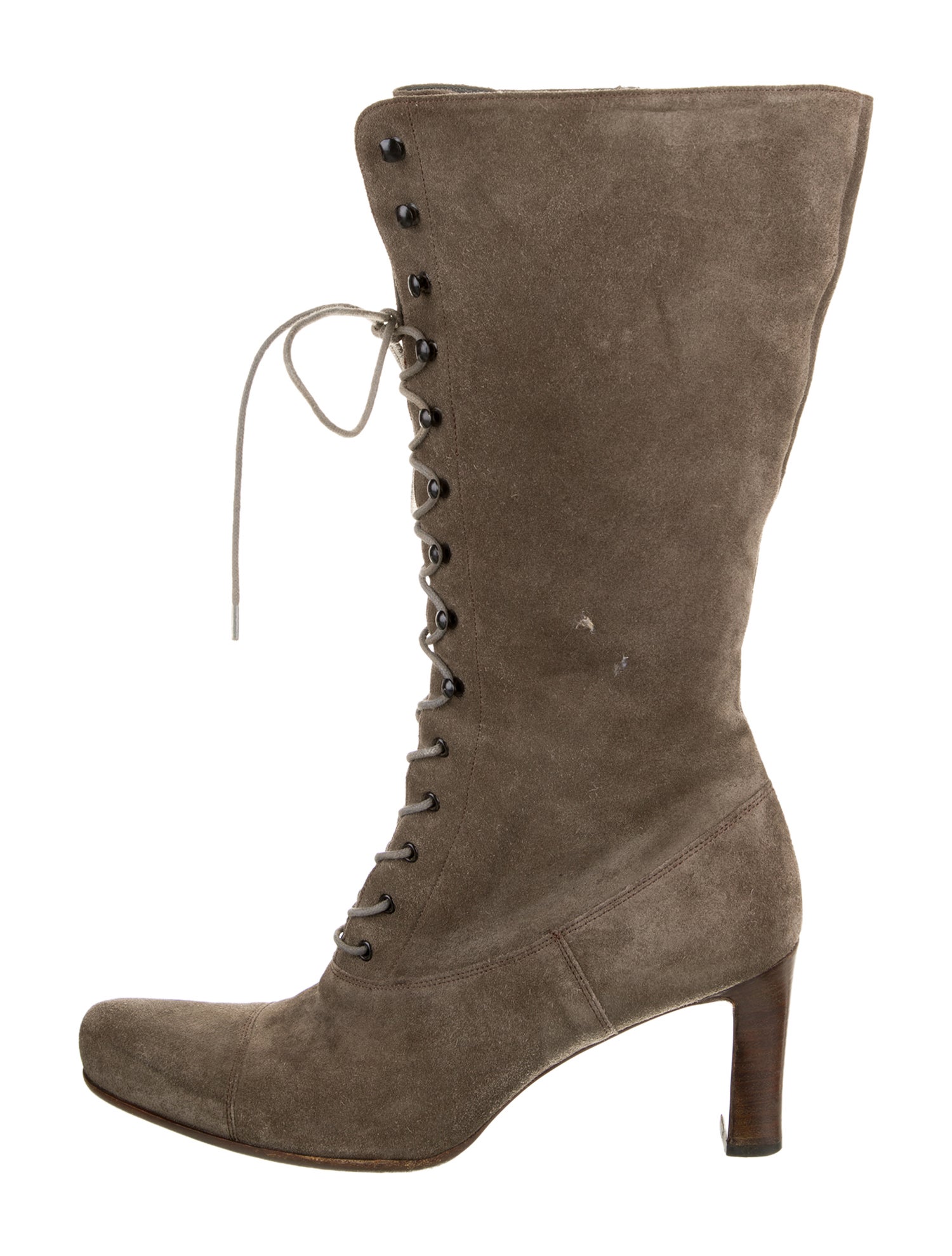 Miu Miu Suede Lace-Up Boots