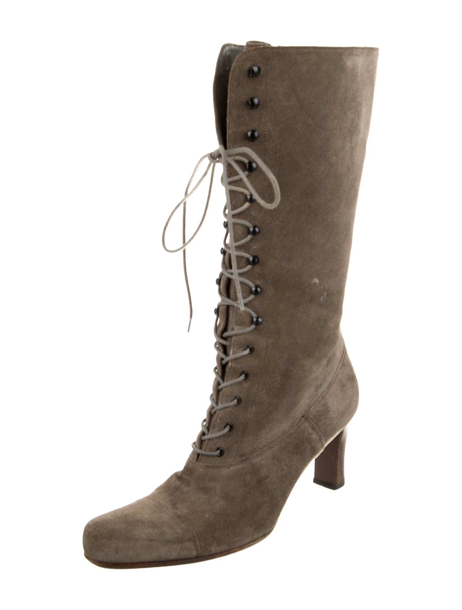 Miu Miu Suede Lace-Up Boots