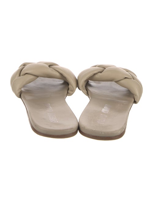 Miu Miu Leather Braided Accents Slides