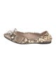 Miu Miu Embossed Leather Animal Print Ballet Flats