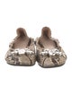 Miu Miu Embossed Leather Animal Print Ballet Flats