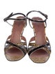 Miu Miu Snakeskin Animal Print Slingback Sandals