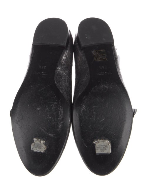 Miu Miu Leather Crystal Embellishments Loafers