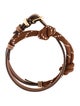 Miu Miu Cord & Leather Wrap Around Bracelet