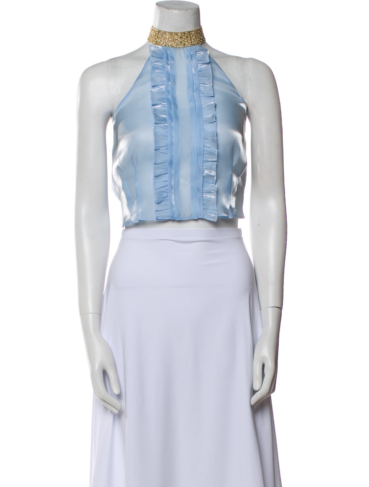 Miu Miu 2021 Halterneck Crop Top w/ Tags