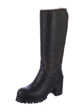 Miu Miu Leather Riding Boots