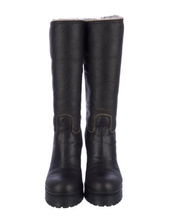 Miu Miu Leather Riding Boots