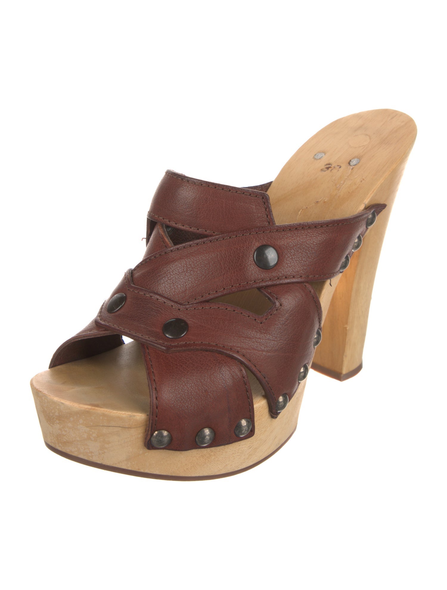 Miu Miu Leather Slides