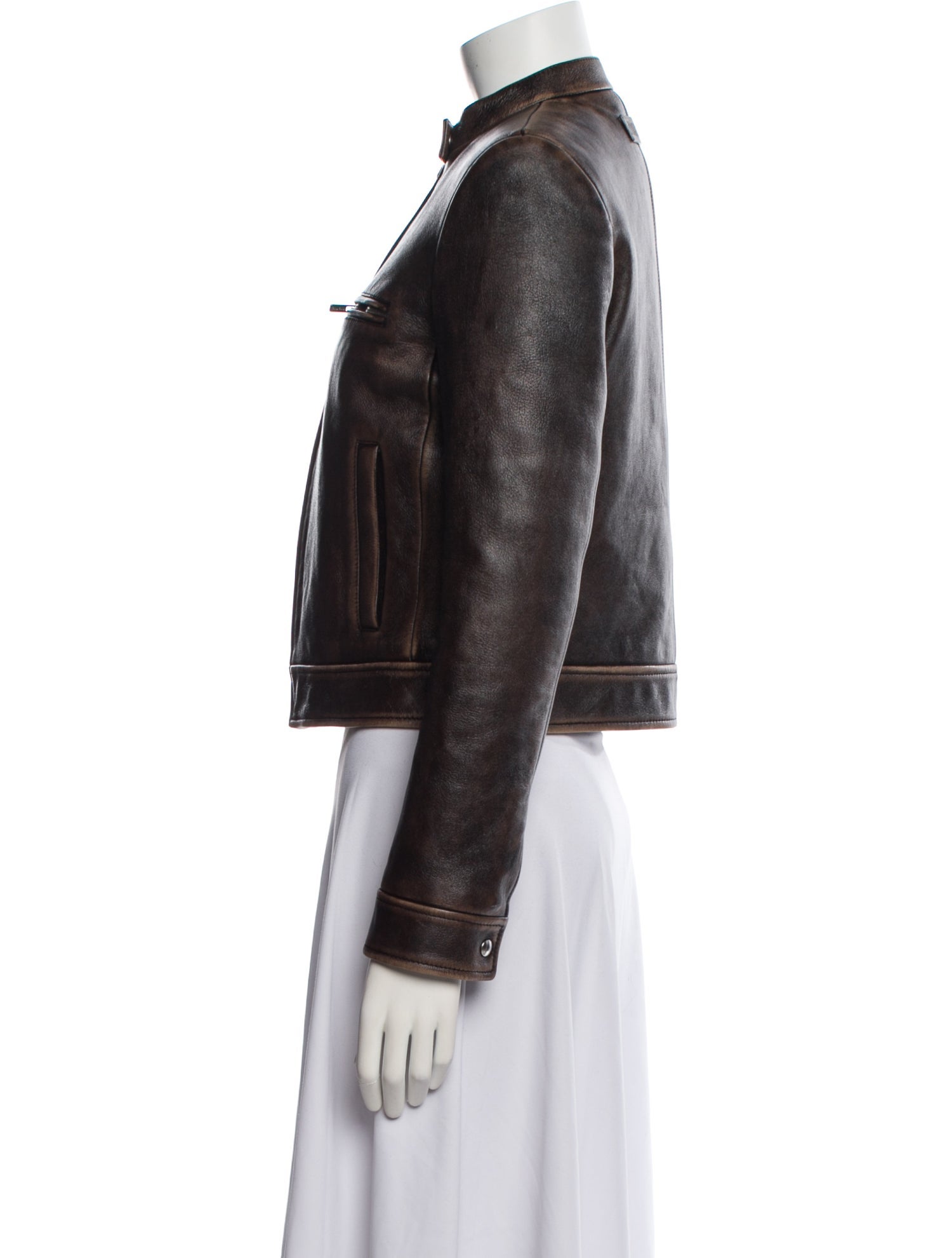 Miu Miu 2023 Leather Biker Jacket w/ Tags