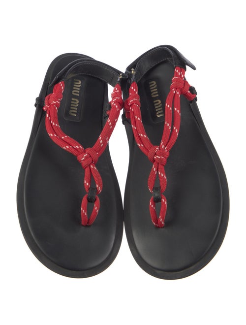 Miu Miu Leather Slingback Sandals