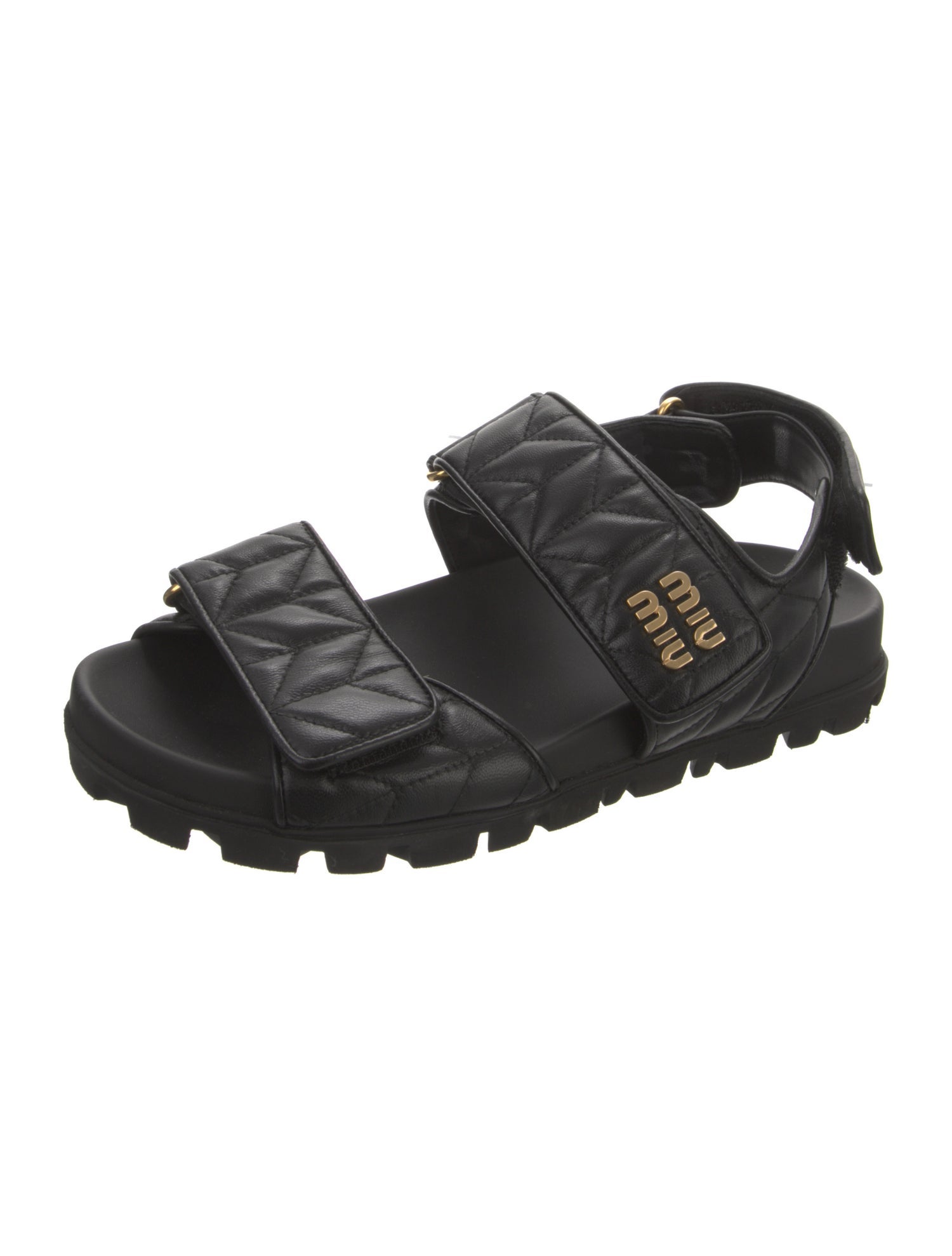 Miu Miu Leather Slingback Sandals