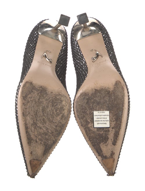 Miu Miu Glitter Plaid Print Pumps