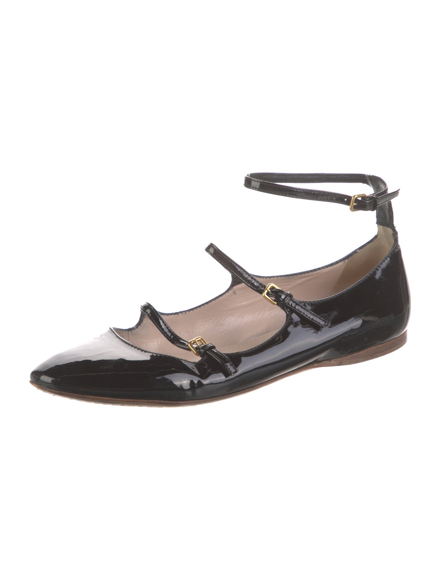 Miu Miu Patent Leather Mary Jane Flats