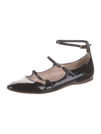 Miu Miu Patent Leather Mary Jane Flats