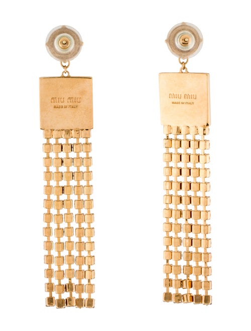 Miu Miu Crystal Drop Earrings