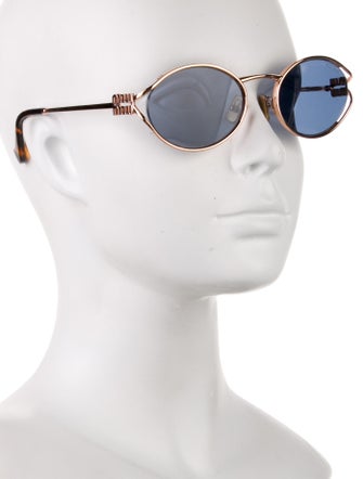 Miu Miu Round Tinted Sunglasses