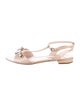 Miu Miu Patent Leather Bow Accents Sandals