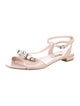 Miu Miu Patent Leather Bow Accents Sandals