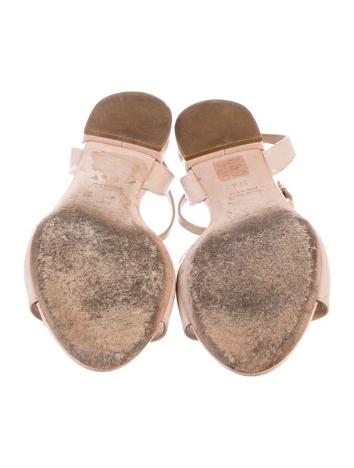 Miu Miu Patent Leather Bow Accents Sandals